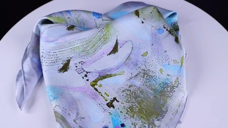 Cachecol de seda com estampa digital fashion feminina personalizada